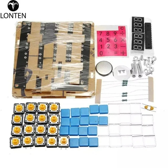 Custom Lonten DIY MCU Calculator Kit Digital Tube Calculator with Six bright red 7 segment LED module subtract, multiply, divide functi Manufacturer