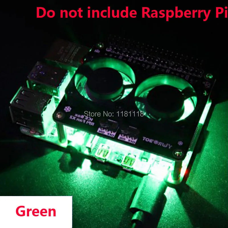 Custom Raspberry Pi 4B/3B+/3B Cooling GPOI LED Fan Manufacturer