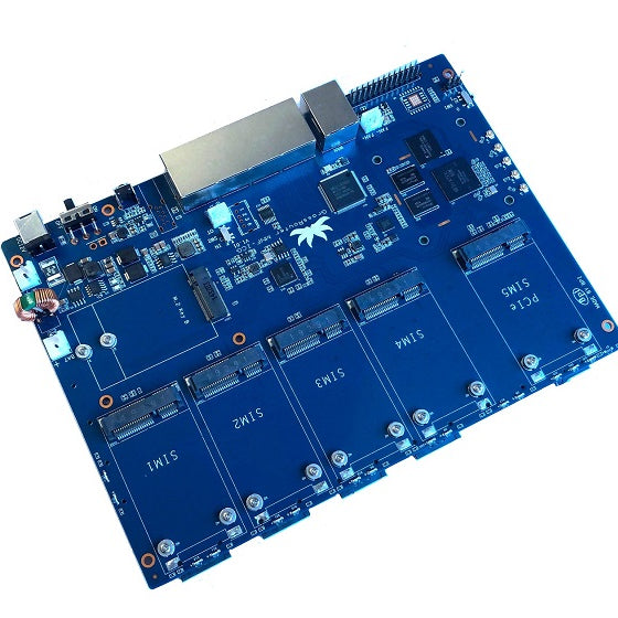 Banana PI BPI 5G + 4G LTE+Wifi AC+Gigabit Multiplex Aggregate Route Custom PCB programming pcba relay sim800c board