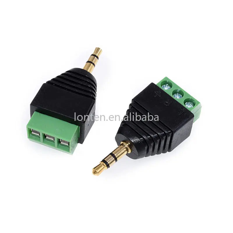 Custom 1PCS 3.5 Jack Connector Stereo Adapter 3.5mm Audio Mono Channel Plug To Screw Terminal Audio Mono Channel Plug Manufacturer