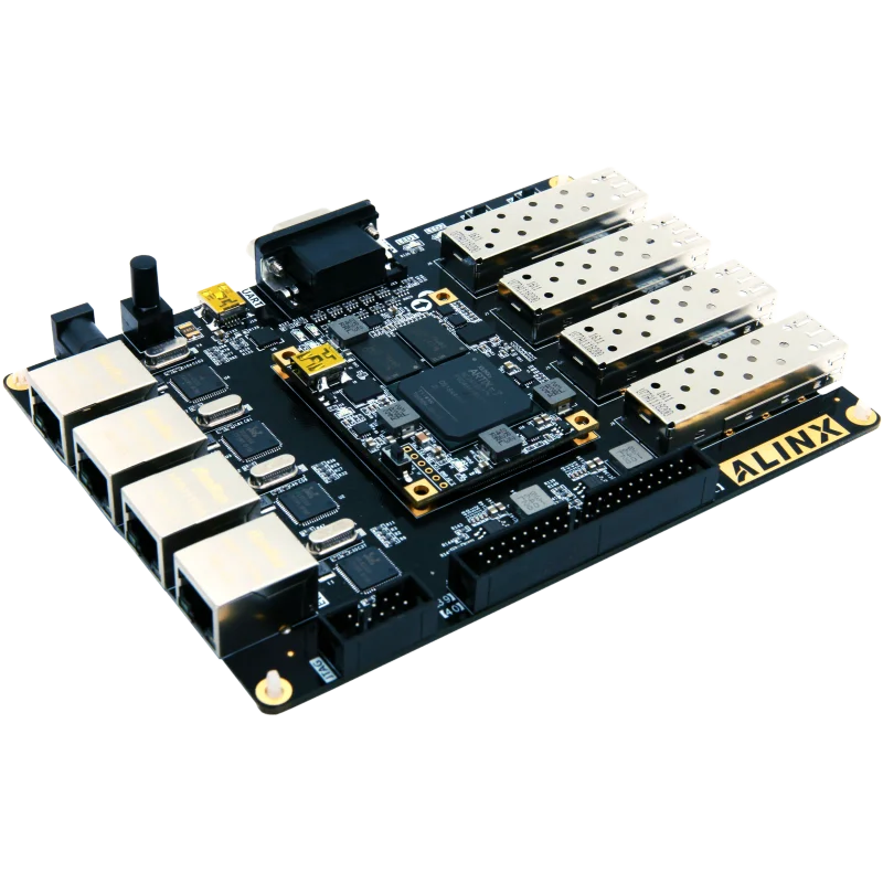 Custom Alinx XILINX A7 FPGA Black Gold Development Board ARTIX-7 fiber Optic Ethernet AX7101 Custom PCB shenzhen pcb pcba Manufacturer