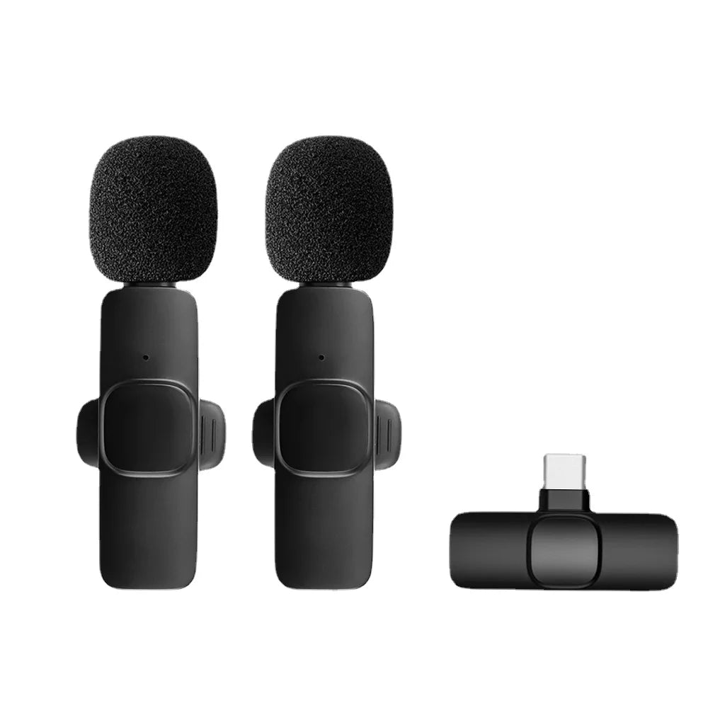 Custom Wireless Lavalier Microphone Noise Cancelling Audio Video Recording Mini Mic for iPhone Android Xiaomi Live Broadcast Game Mic Manufacturer