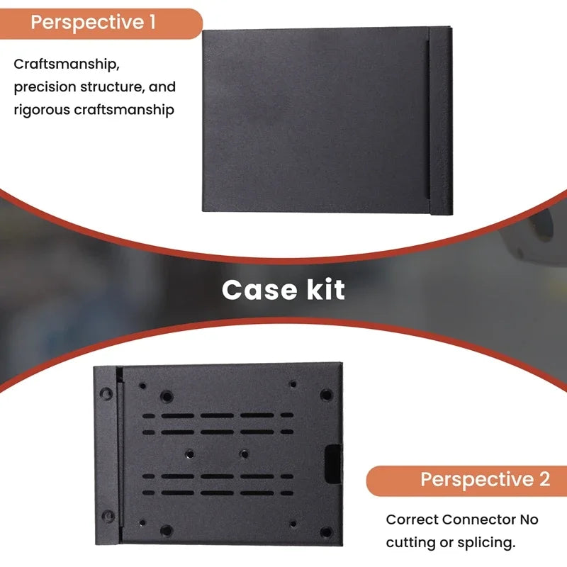 For Raspberry Pi 5 Industrial Grade Large Space Metal Case for Active Cooler Pcle/Poe HAT