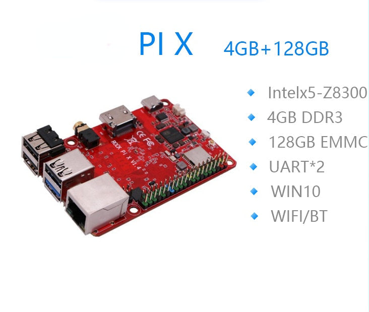 PI X B MODELB Win10  Intel Atom x5-Z8300 board 4G 128G eMMC flash Micro card socket Custom PCB router pcba customize
