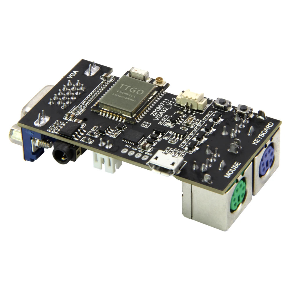 Custom TTGO VGA32 V1.2 Controller PS/2 Mouse And Keyboard Graphics Library Game Engine And ANSI/VT Terminal For The ESP32 Custom PCB Manufacturer