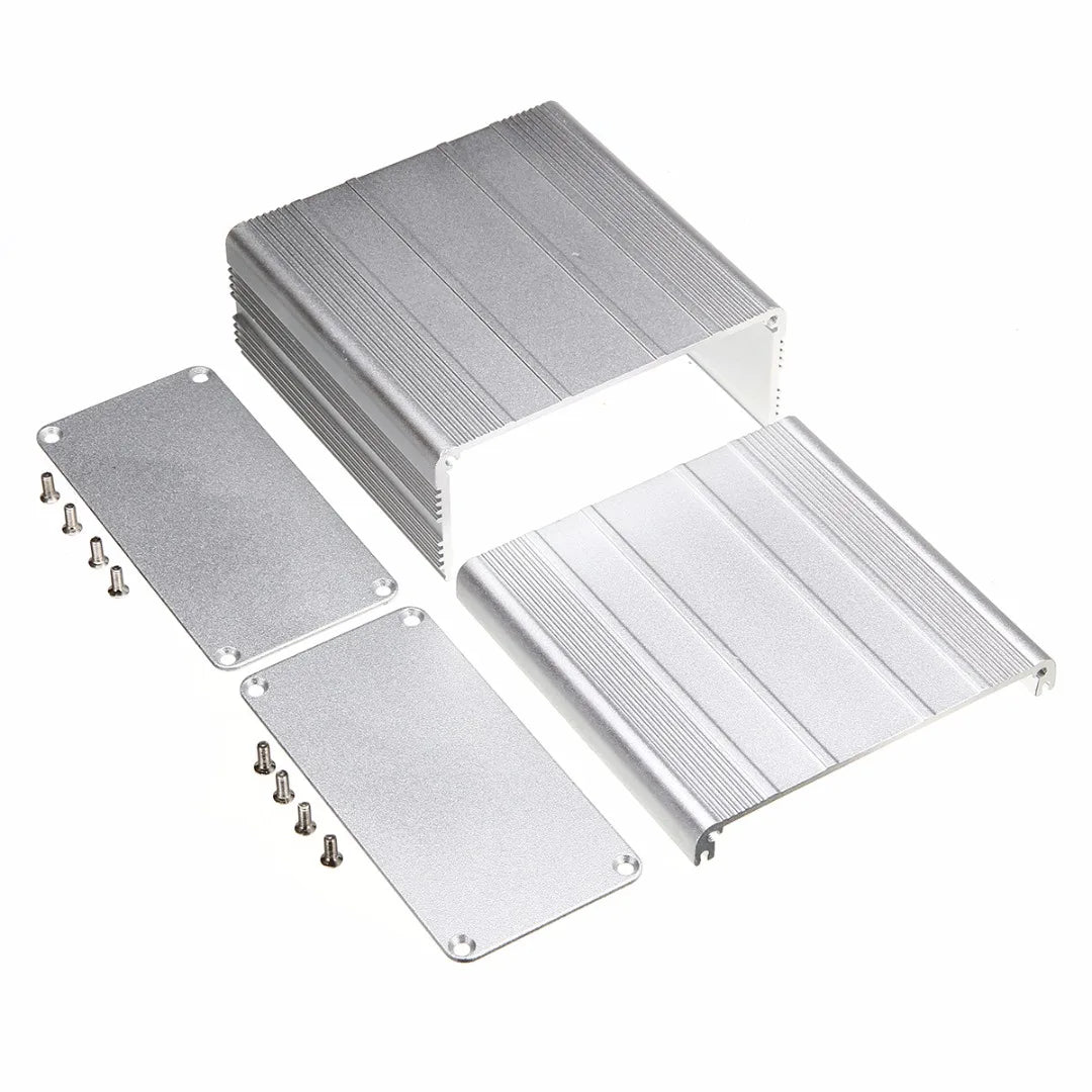 Custom Aluminum Enclosure Case Silver DIY Electronic Project PCB Instrument Box 100x100x50mm Manufacturer