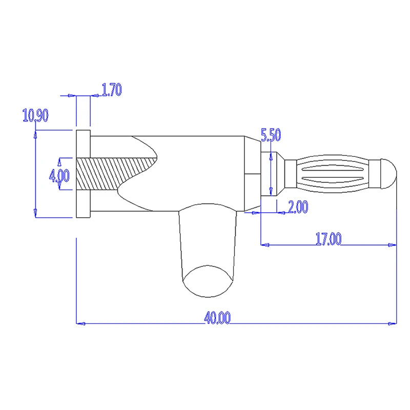 Custom Custom 5PCS/Lots Side Screw Connection 4mm Banana Plug Stackable Nickel Plated Speaker Multimeter Banana Plug Connector Manufacturer