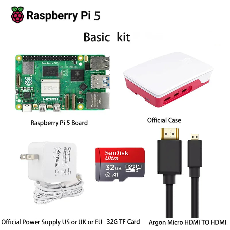 Raspberry Pi 5 Raspberry Pi 5 Board  Cortex-A76 Linux  Board  Basic Kit