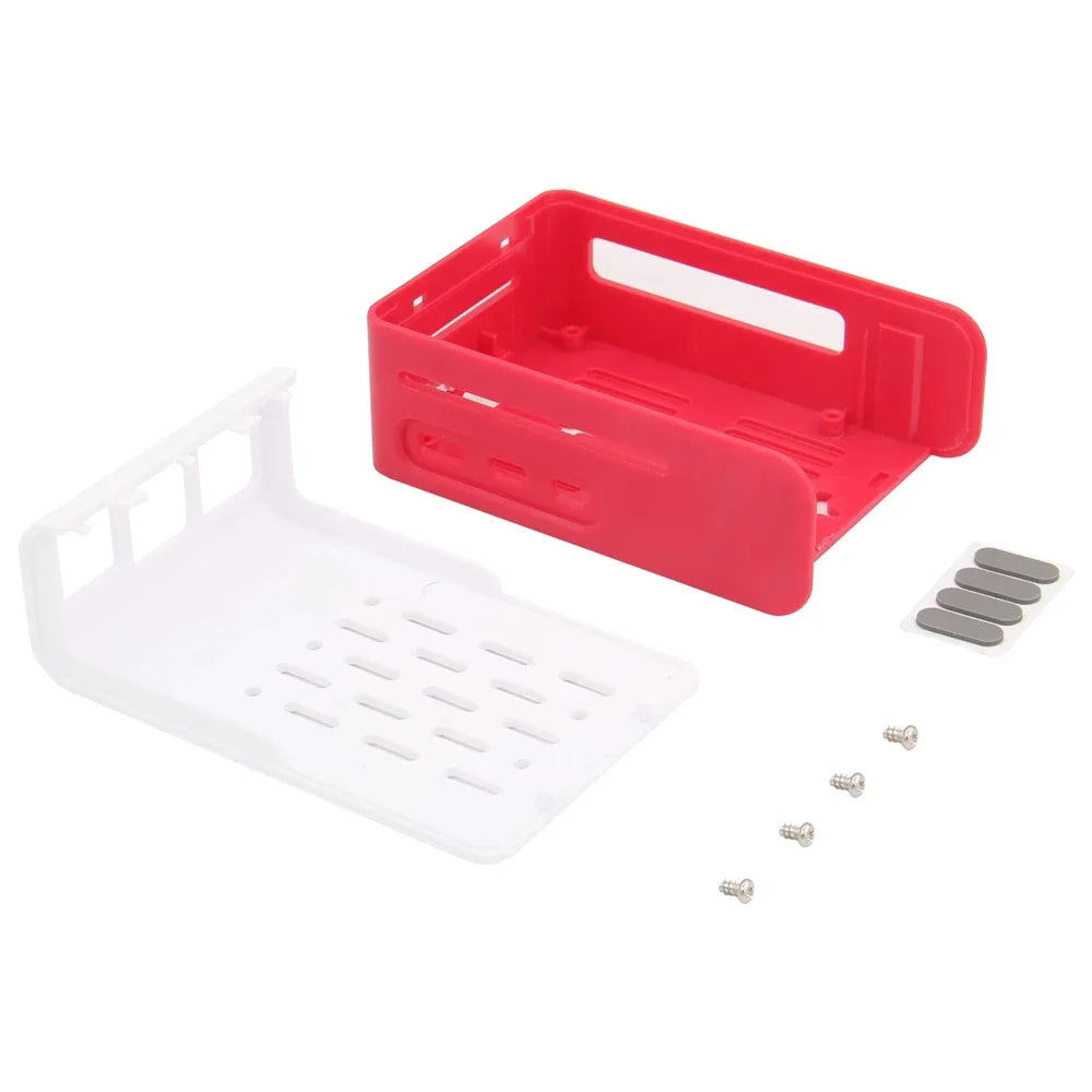 for Raspberry Pi 5 ABS Case Support Active Cooler & X1003 PCIe to M2 NVMe Shield Wall Mountable