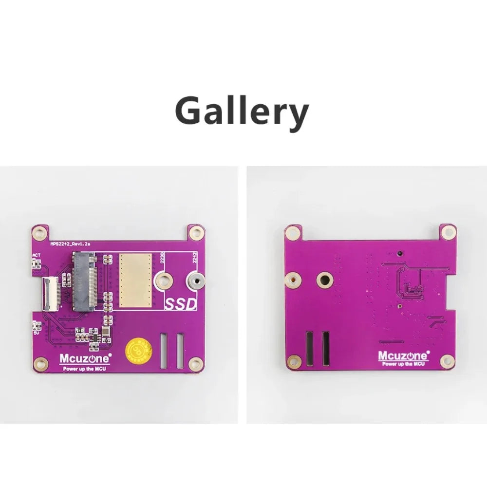 MPS2242 , PCIE M.2 NVME SSD HAT for Raspberry Pi 5, Support 2230 2242  Gen3 Custom