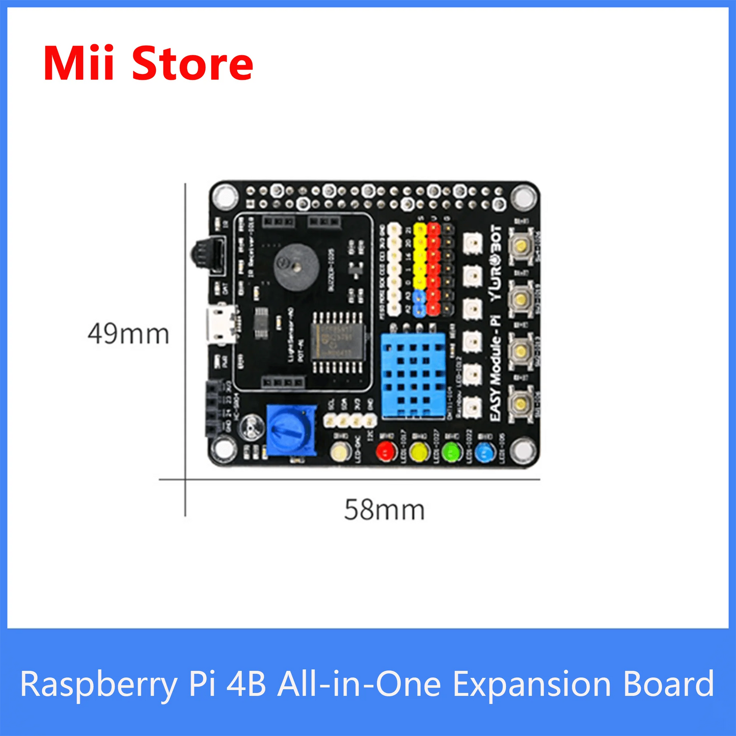 Custom Raspberry Pi 4B all-in-one expansion board easy module pi with OLED sensor module DHT11 for 4B/3B Manufacturer