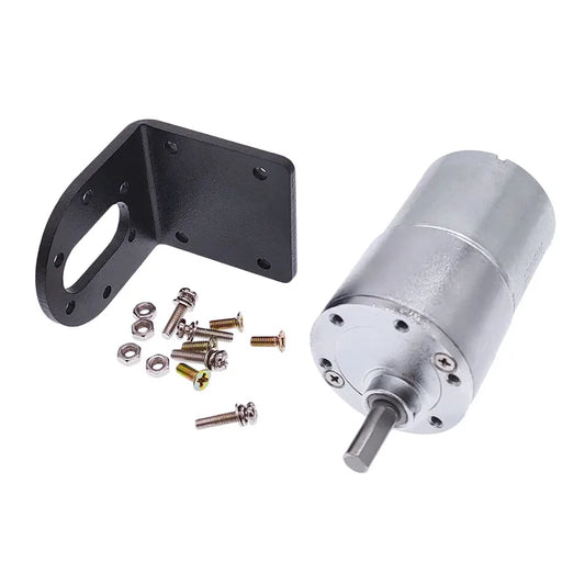 Custom 24V 12V DC motor with mounting bracket high torque GB37RG eccentric shaft gear motor+motor holder Manufacturer