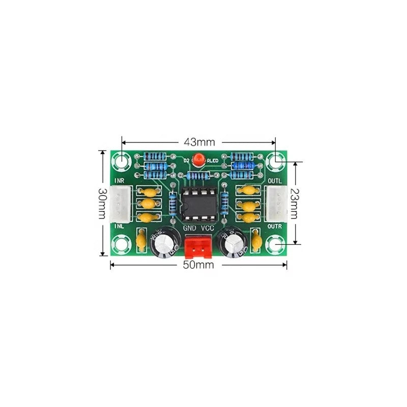 Mini NE5532 tone Preamp Board Audio equalizer Preamplifier Tone Control Pre audio amplifier board DC 12-30V pcb assembly customize