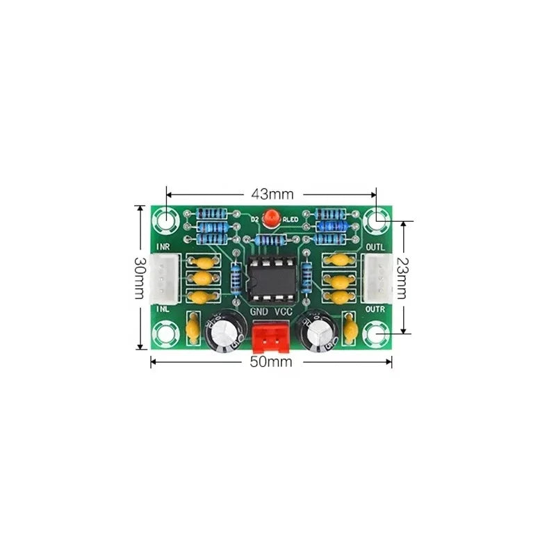 Custom Mini NE5532 tone Preamp Board Audio equalizer Preamplifier Tone Control Pre audio amplifier board DC 12-30V pcb assembly Manufacturer
