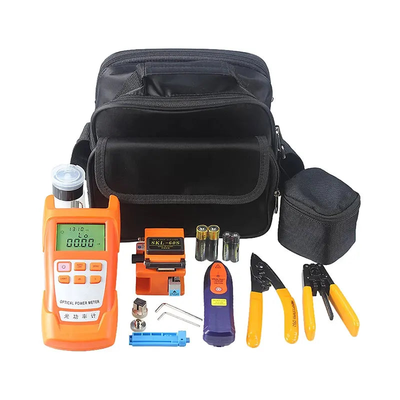 Custom FTTH Fiber Optic Tool Kit with SKL-60S Fiber Cleaver and Double port Miller Wire stripper 5MW VFL Fiber Visual Fault detector Manufacturer