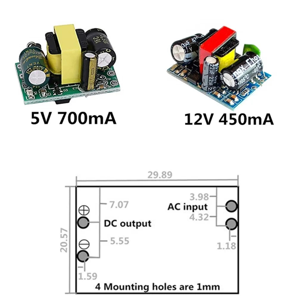 Custom AC-DC 5V 700mA 12V 450mA 12V 300mA 3.5W Precision Buck Converter AC 220V to 5V  DC step down Transformer power supply module Manufacturer