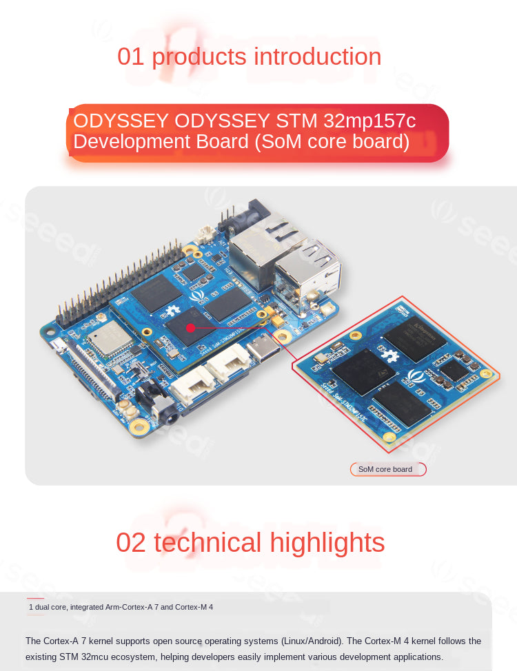 ODYSSEY-STM32MP157 Board USB Core Cortex-A7 Processor WiFi/Ble  Custom PCB pcba controlador midi usb  safe pcba board customize
