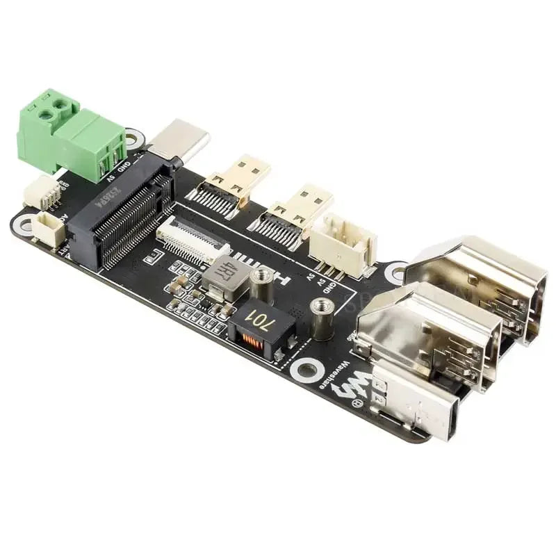 Custom Raspberry Pi 5 PCIe to M.2 Multi Function Adapter Board Supports Dual 4K for Output Connector Adapter (C)