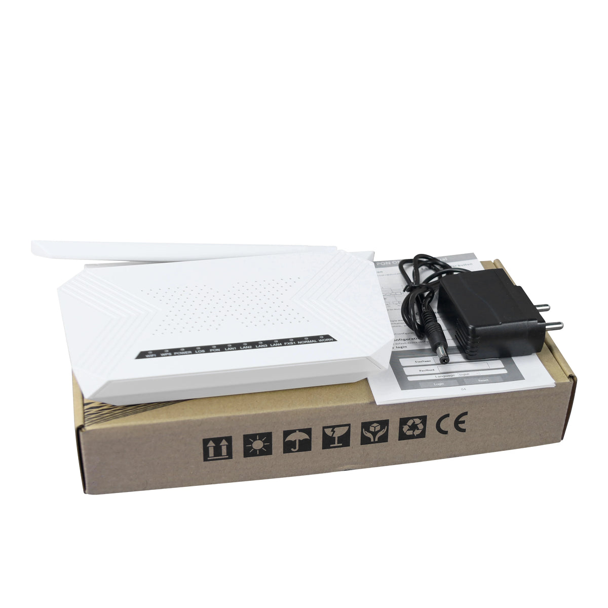 Custom Fiber Optic Equipment FTTH ONT GPON Compatible Huawei Network Unit 1GE+1FE+WIFI+CATV XPON ONU Manufacturer