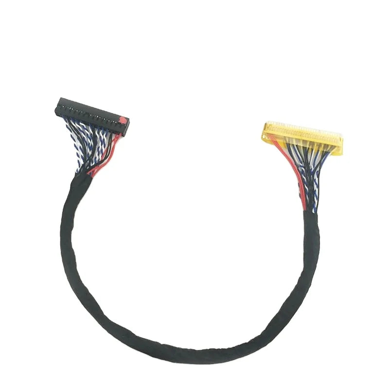 Custom Lonten 250/400mm Universal LVDS Cable FIX-30P-S6 30pin double 2 ch 6-bit dual 6bit 30pins LCD panel Screen cable line Manufacturer