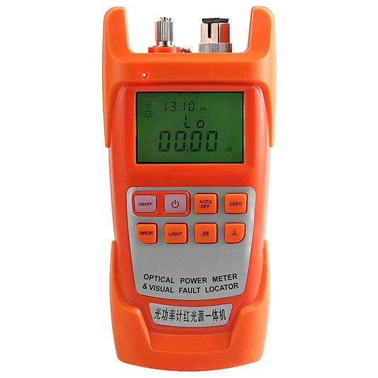 Custom Orange AUA-9AC OPM Optical Power Meter & Visual Fault Locator -70~+10dBm VFL 10mW Handheld Optical Laser Light Source Manufacturer