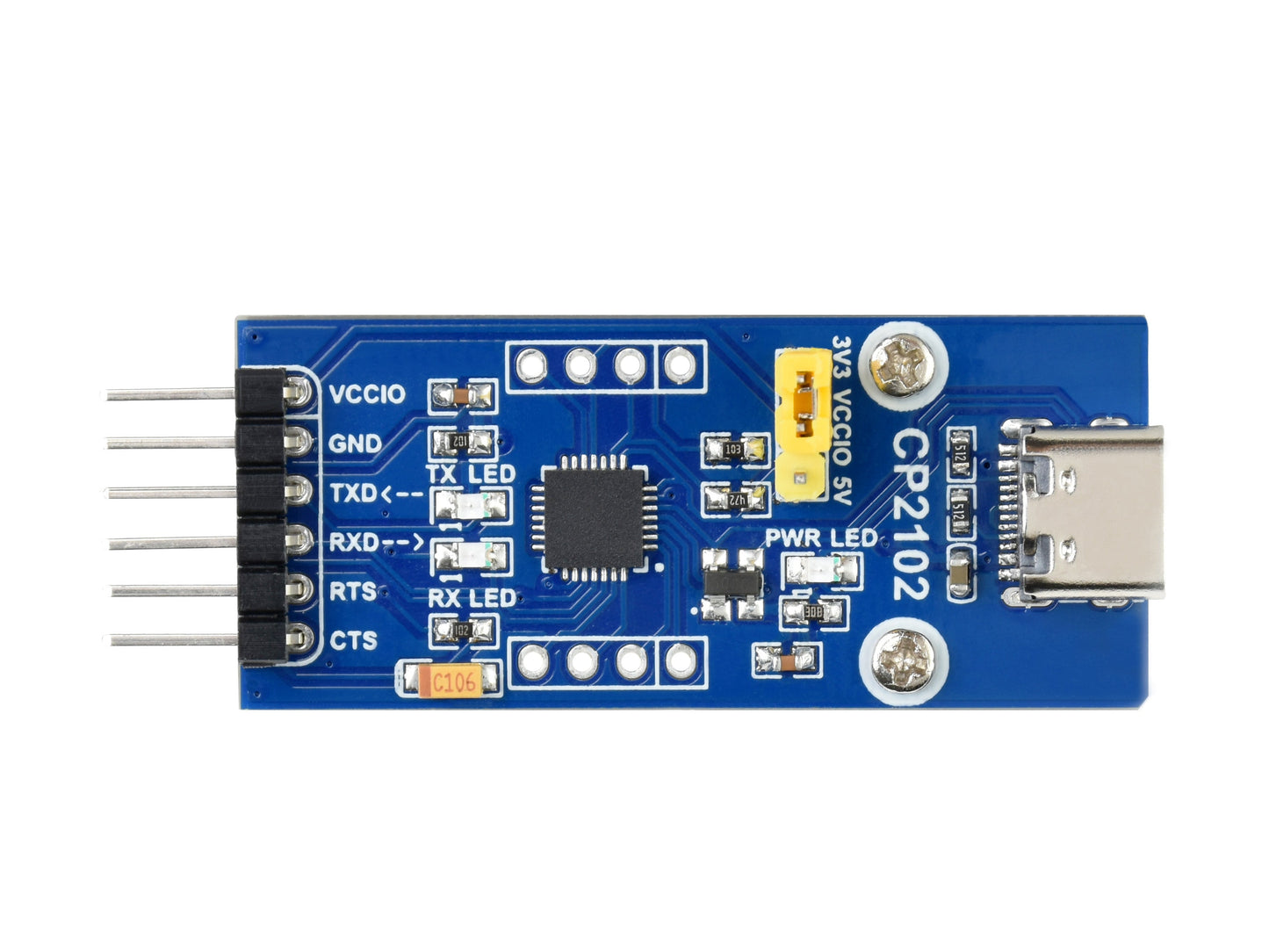 CP2102 USB UART Board Type CUSB To UART (TTL) Communication Module USB-C Connector Support Mac OS Linux Custom PCB