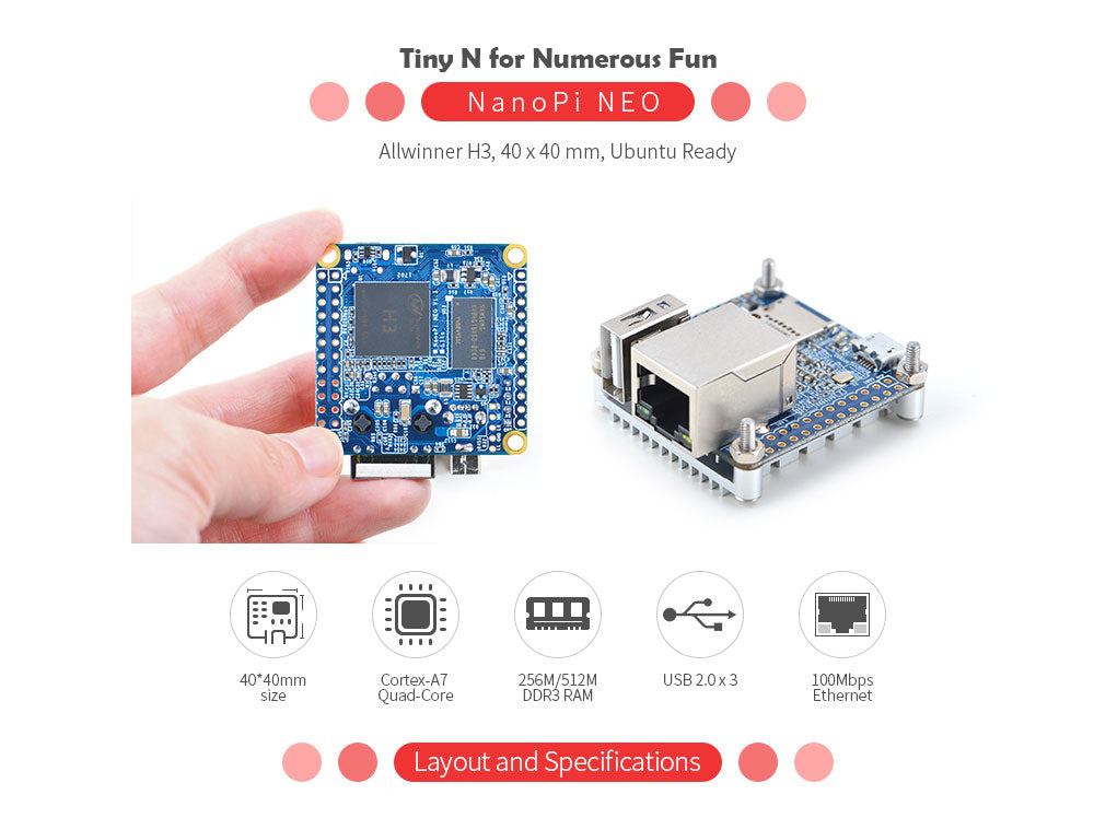 NanoPi NEO Open Source Allwinner H3 Development Board Super Raspberry Pie Quad-core Cortex-A7 DDR3 RAM 512MB Custom PCB pcba led customize