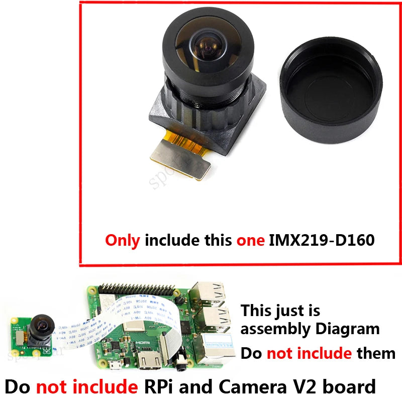 Custom Raspberry Pi Camera IMX219 Camera Module for the official Raspberry Pi Camera Board V2, 160 degree Manufacturer