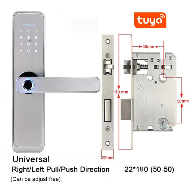 Custom Hot Tuya Smart lock Waterproof smart Fingerprint door lock WiFi lock Manufacturer