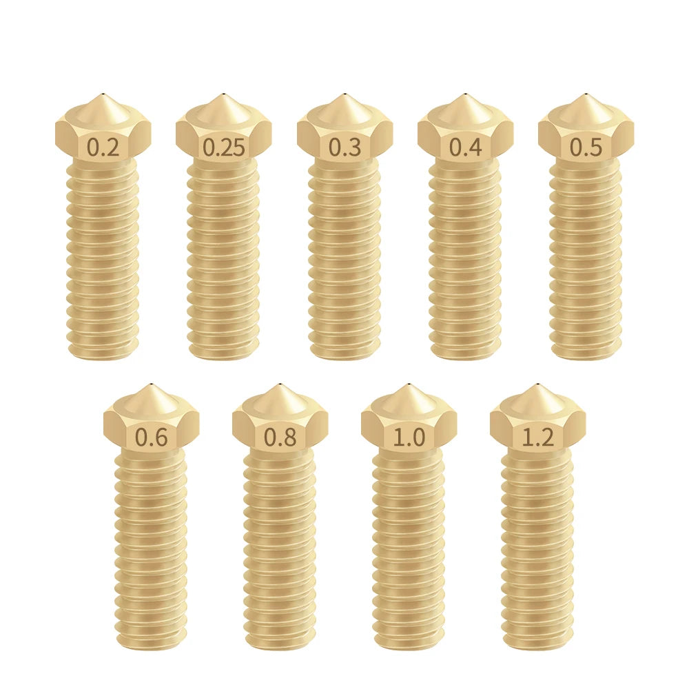 Custom New Volcano 3D printer All metal brass E3D 1.75mm Lengthen extruder nozzle 0.4/0.6/0.8/1.0/1.2mm For Sidewinder X1 Manufacturer