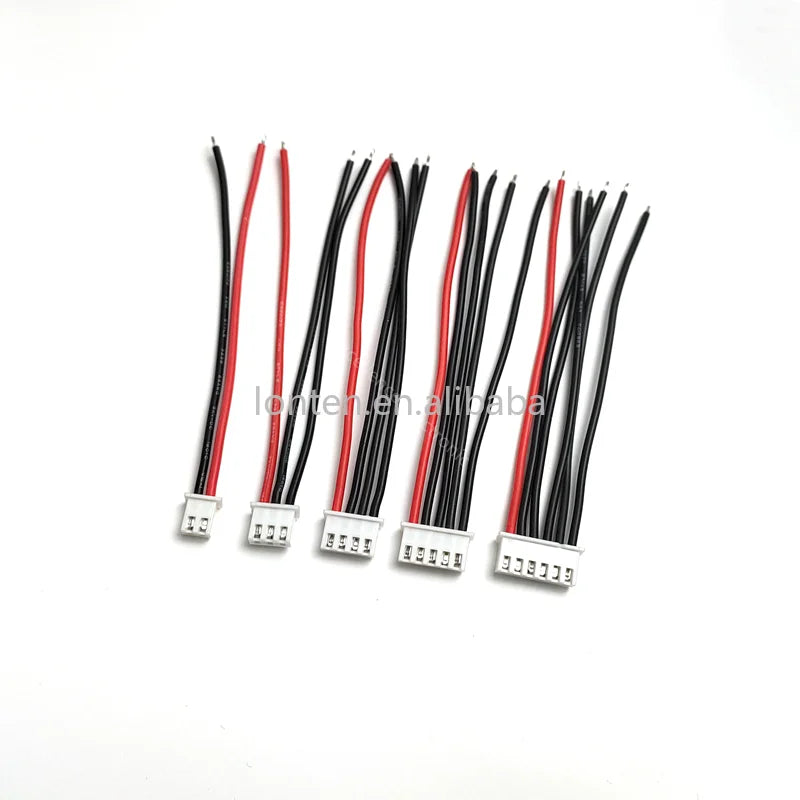 Custom 5pcs/lot 1S 2S 3S 4S 5S 6S Lipo Battery Balance Charger Cable IMAX B6 Connector Plug Wire 3239 22Awg 100mm Silicone Wire Manufacturer