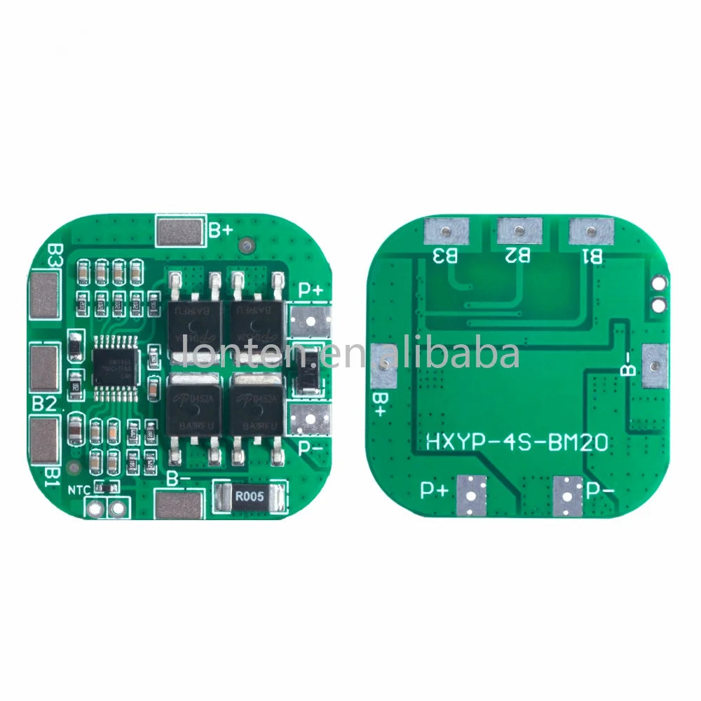 Custom 4S 14.8V / 16.8V 20A peak li-ion 4 BMS PCM battery protection board bms pcm for lithium LicoO2 Limn2O4 18650 li battery Manufacturer