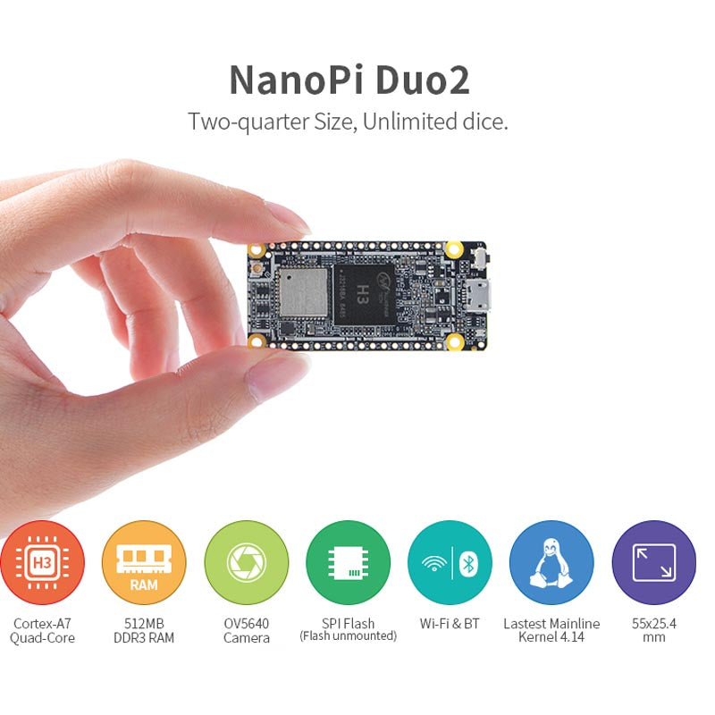 NanoPi DUO2 512M Allwinner H3 Cortex-A7 WiFi  module Custom PCB circuit board customized pcb&pcba pcba customize