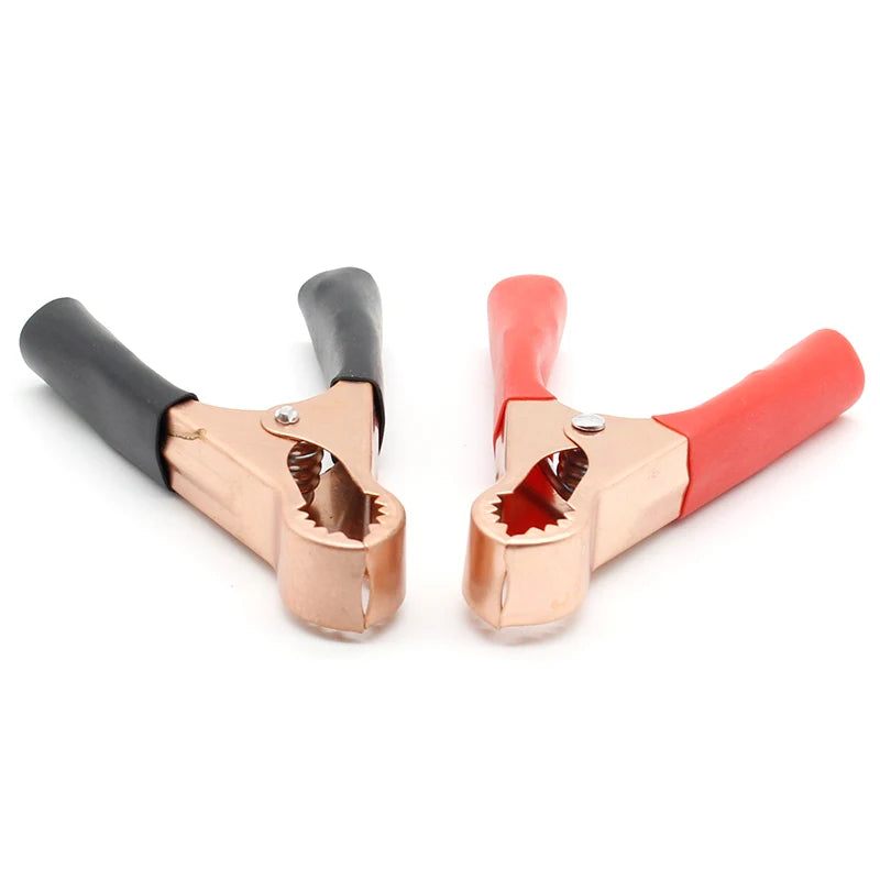 Custom 2Pcs 50A Red + Black 80mm Crocodile Car Caravan Van Battery Test Lead Clips Best Promotion Alligator Clips Manufacturer