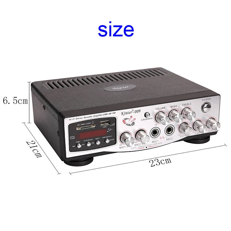 Custom 2*60W FM Radio Mp3 Player Audio Power Amplifier board Stereo Equalizer HiFi Karaoke Digital Mp3 Decoder Music AMP pcb assembly Manufacturer