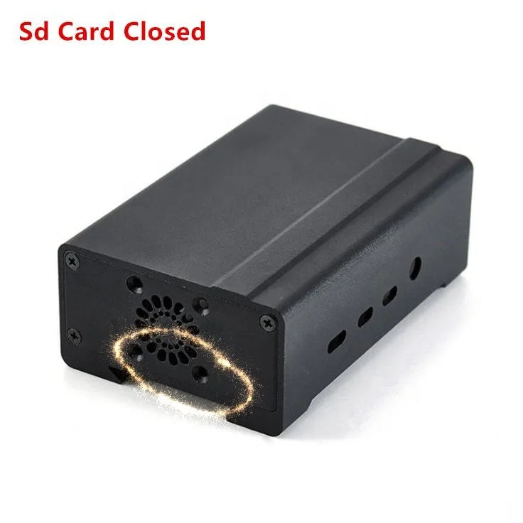 Custom TF card Closed Industrial Raspberry Pi Case Aluminum Alloy Enclosure Case + Fan + Heat sink enclosed Manufacturer