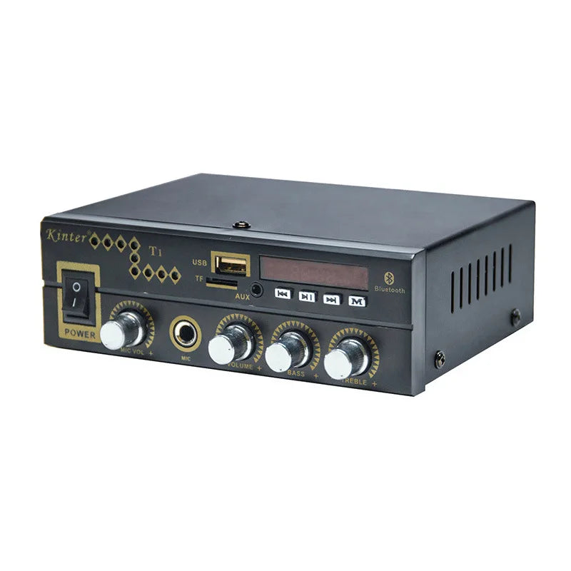 Custom FM Mp3 Player 2*60W Audio Power AMP Equalizer HiFi Class D Digital Mp3 Decoder Home Car Amplifier board AC90-240V pcb assembly Manufacturer