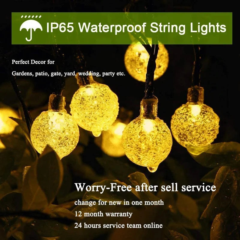 Custom 60 LED Solar Fairy Lights Outdoor LED Solar String Lamps 11M Waterproof 8 Modes for Tree Christmas Decoration Party Decor Garden Manufacturer