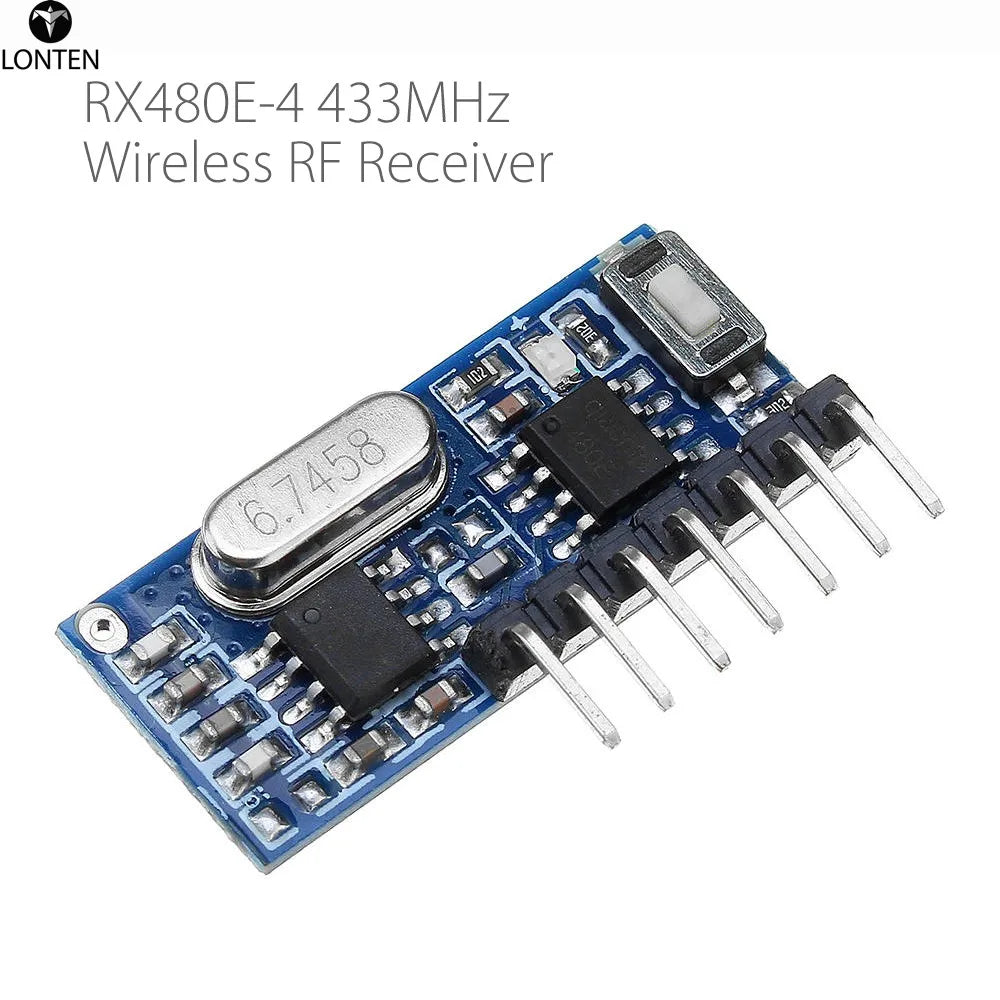 Custom Lonten 3Pcs/lot RX480E-4 433MHz Wireless RF Receiver Learning Code Decoder Module 4 Channel Output Manufacturer