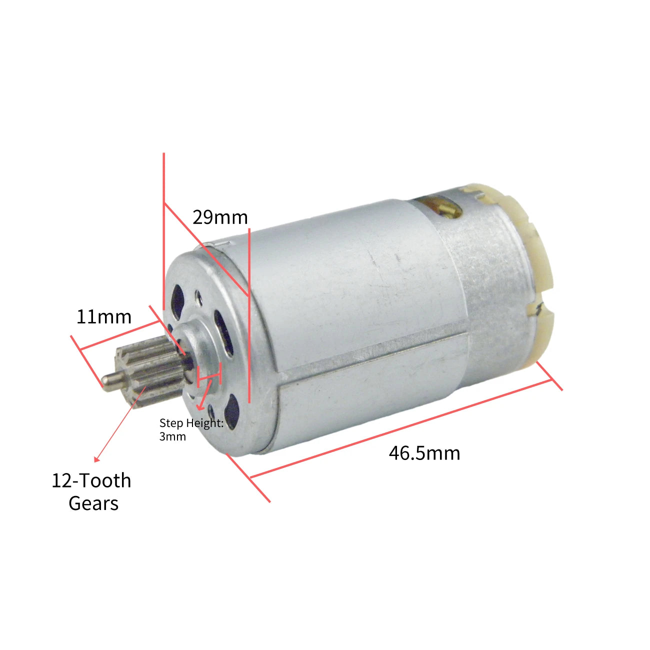 Custom Torque Magnetic Mini Electric Motor 390 DC 6V 19000RPM With 12-Tooth Gear for DIY Toys Cars Manufacturer