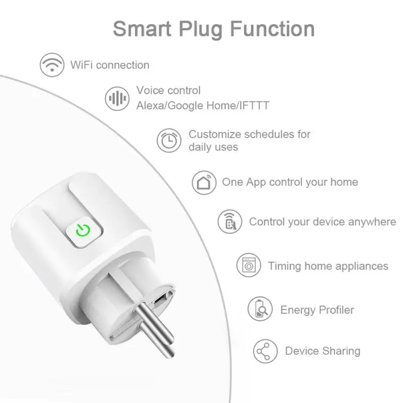 Custom Lonten 16A Wifi Smart Home Plug Power Consumption Statistics Socket Smart Home Automation Timer Plug Compatible with Alexa Googl Manufacturer