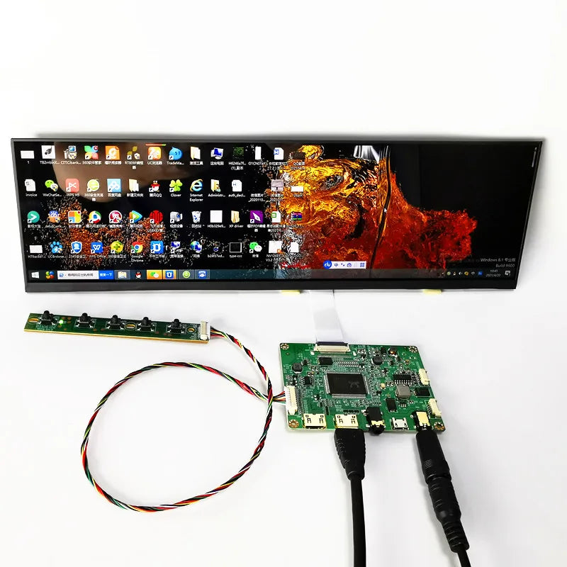 Custom 12.6 inch LCD display module kit HD-compatible 1920*515 for Raspberry Pi Display Computer Temperature Memory Display DIY Kits Manufacturer