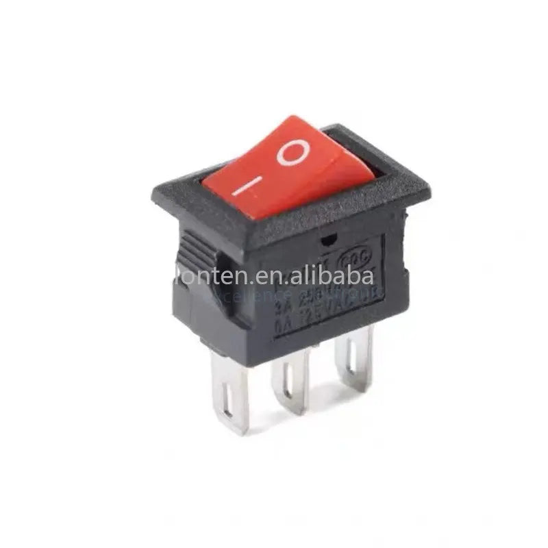 Custom KCD11 2Pin/3Pin 10x15mm Mini Rocker Switch SPST 3A 250V AC Snap-in On/Off Boat Push Button Switch Black Red White Manufacturer