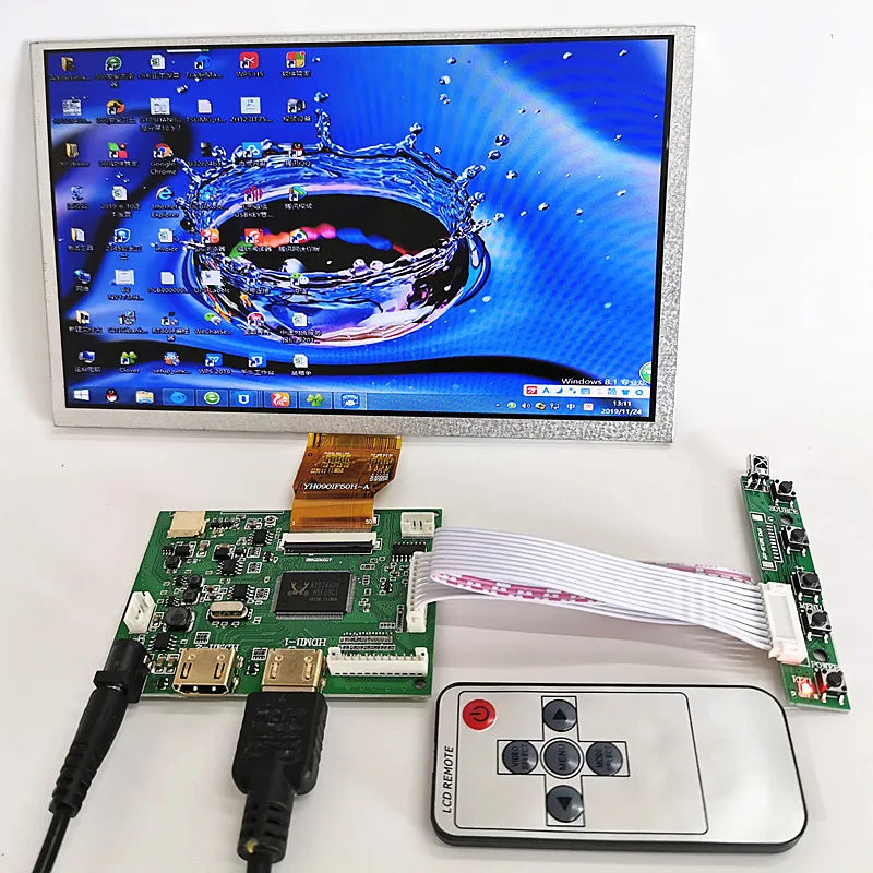 Custom 9 inch LCD panel+9 inch LCD display module resolution 1024 * 600 DYI kits for Raspberry Pi 3B 2 Car LCD module Manufacturer