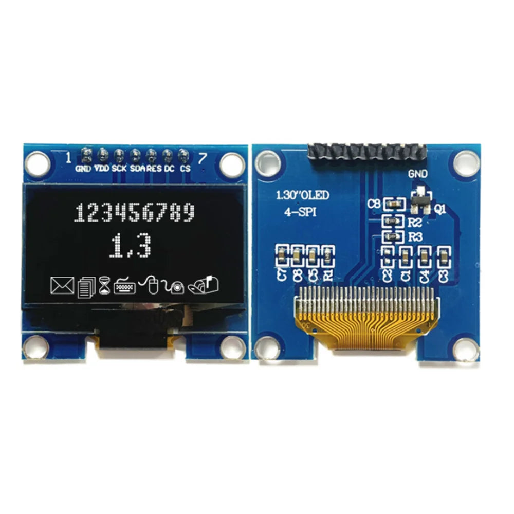 Custom 1.3" OLED module white color SPI 128X64 1.3 inch OLED LCD LED Display Module 1.3" SPI Communicate Manufacturer