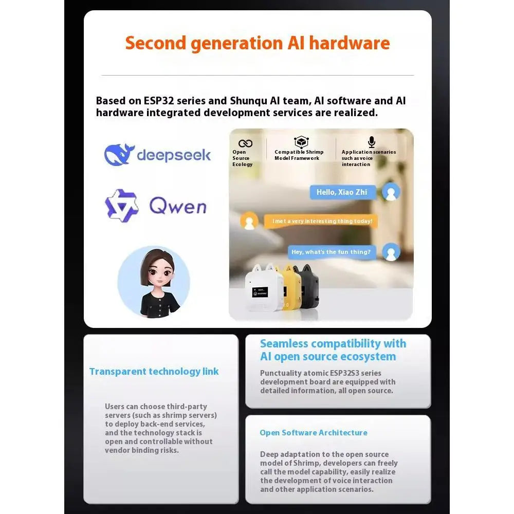 Xiaozhi Ai Robot Intelligent Dialogue Voice Robot Conversation Encryption Customizable Personality Role Ai Companion Kids Gift