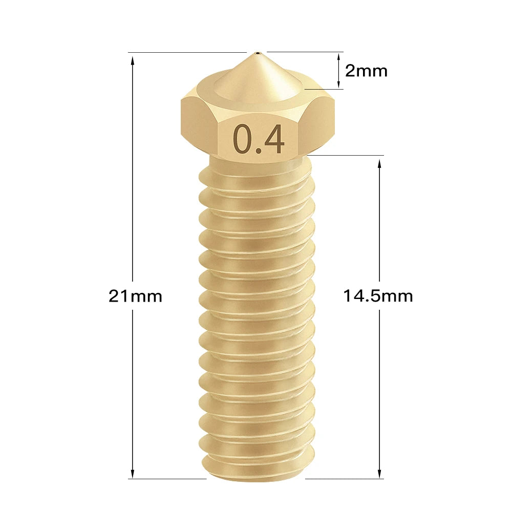 Custom New Volcano 3D printer All metal brass E3D 1.75mm Lengthen extruder nozzle 0.4/0.6/0.8/1.0/1.2mm For Sidewinder X1 Manufacturer