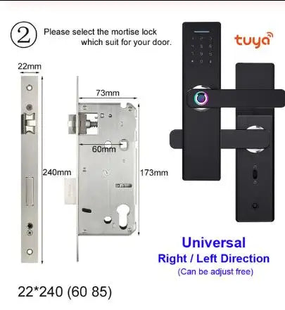 Custom Wifi Electronic Door Smart  Lock With Tuya APP Remotely  Biometric Fingerprint  Smart Card Password tuya smart lock Manufacturer