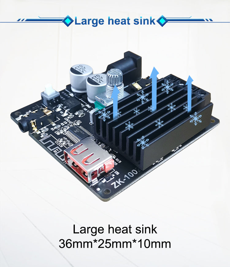 100W+100W Audio Power Amplifier Wireless Digital Class D 20W~200W HiFi Stereo 2.0 Channel Music USB Sound Card AMP pcb assembly Custom