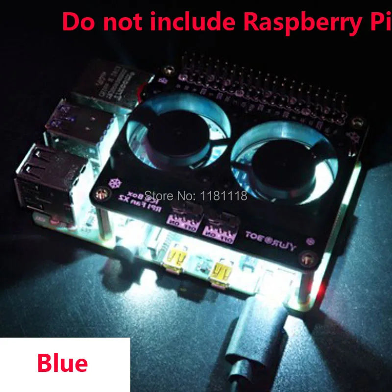 Custom Raspberry Pi 4B/3B+/3B Cooling GPOI LED Fan Manufacturer